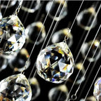 Ceiling Pendant Light, Crystal Ball Pendant Light Spiral Staircase Ceiling Chandeliers Modern Home LED Lighting Fixture Luxury Hanging Lamp(Neutral Light,Dia80xH250cm)