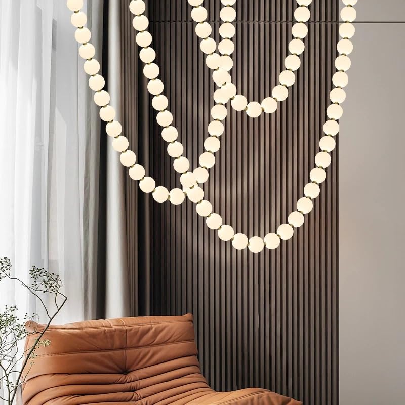 Chandelier Light, Luxury Living Room Pendant Lights Villa Duplex Loft Chandelier Hotel Lobby High Ceiling Lighting Modern(136 Heads,Warm White)