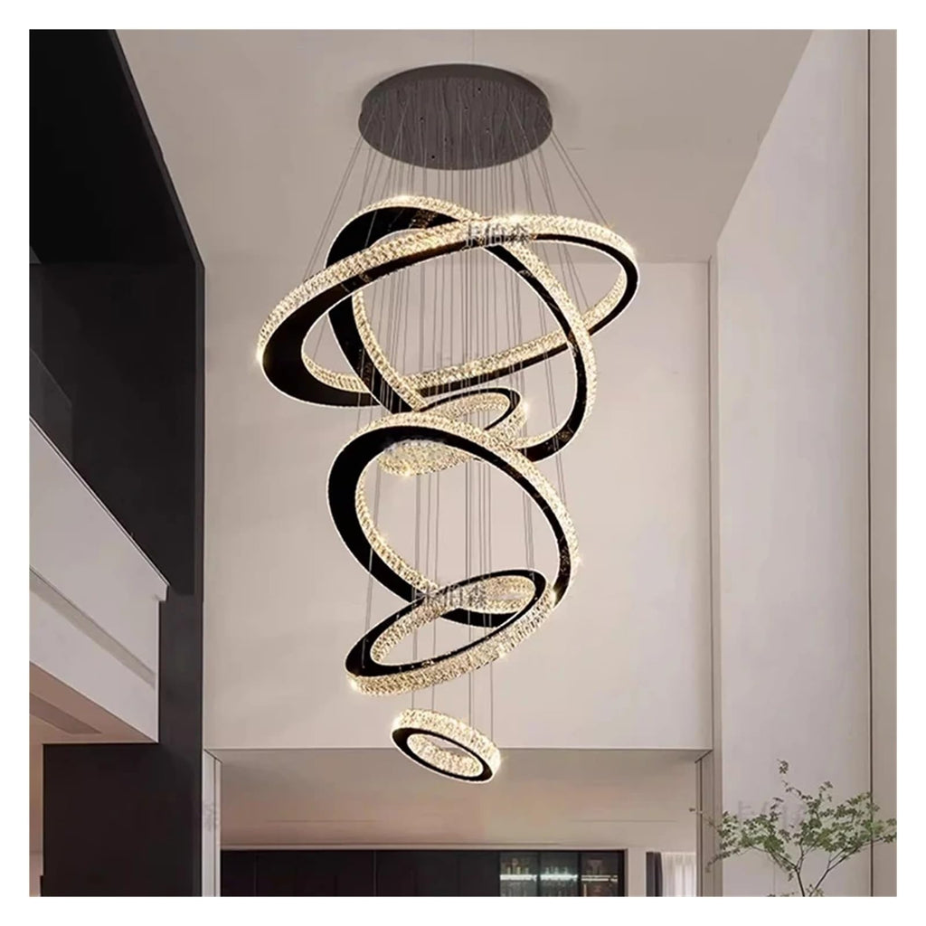 Modern Stair Chandelier Pendant Lights Indoor Lighting Ceiling Lamp Hanging Light Led Chandeliers for Living Room Indoor Lightin Contemporary