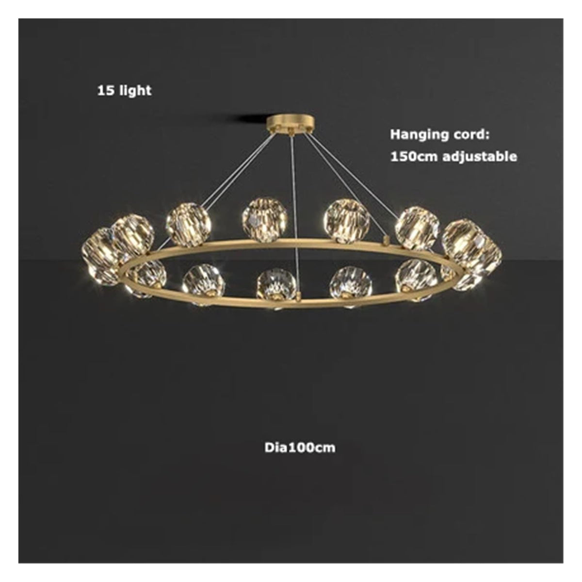 Artistic Round Black Gold Crystal LED Designer Stainless Steel Lustre Lamparas De Techo Ceiling Lights.Ceiling Lamp for Foyer,Beautiful