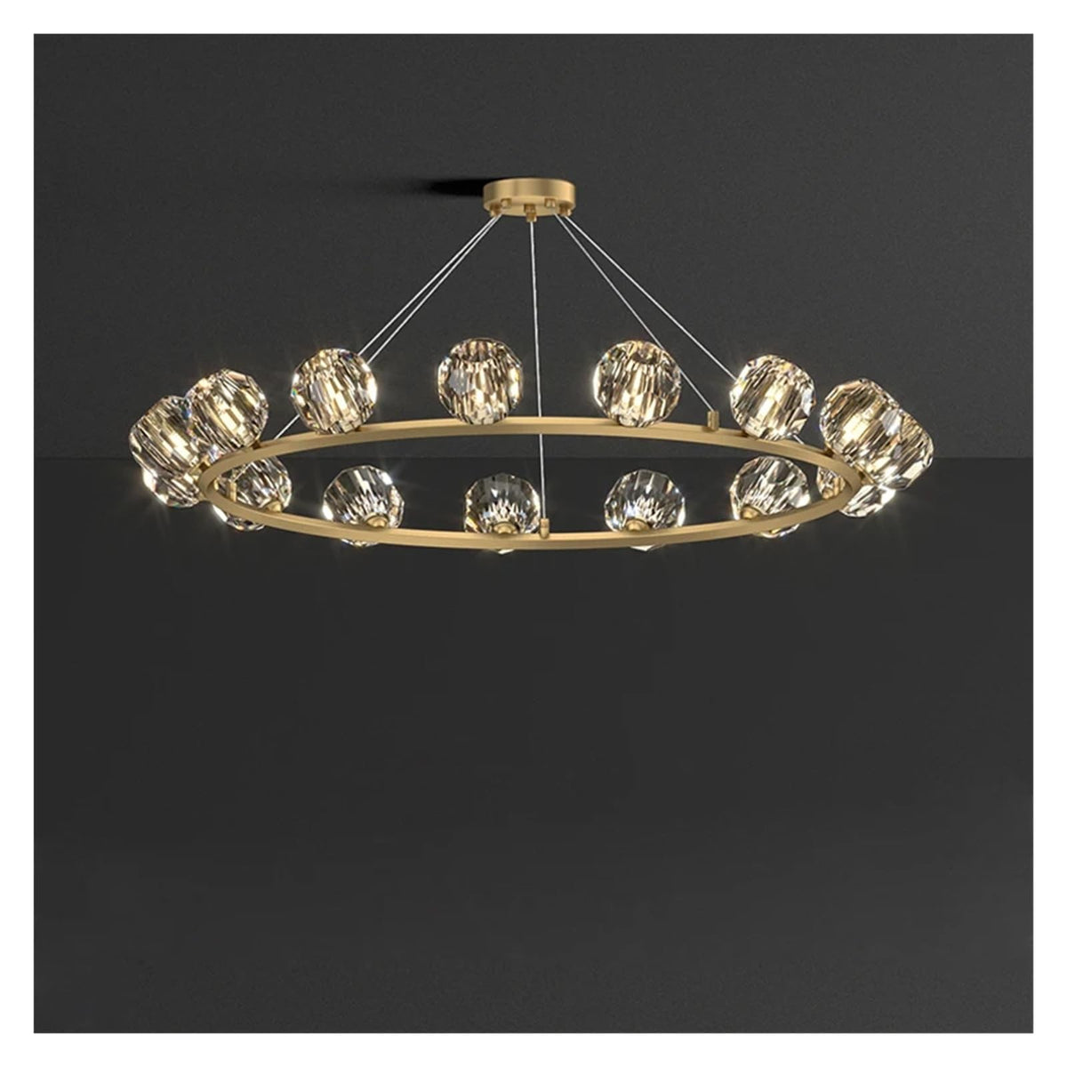 Artistic Round Black Gold Crystal LED Designer Stainless Steel Lustre Lamparas De Techo Ceiling Lights.Ceiling Lamp for Foyer,Beautiful