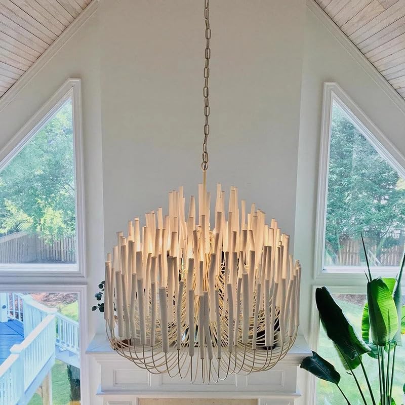 Nordic Log Branch Chandelier Pendant Light Hanging Fixture ,Sleek