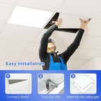 8 Pack 2x2 LED Flat Panel Light, Dimmable Lay-in Recessed for Drop Ceiling Light, 6500LM, 120-277V, 30-50W Selectable, 5 CCT (3000K-6500K)