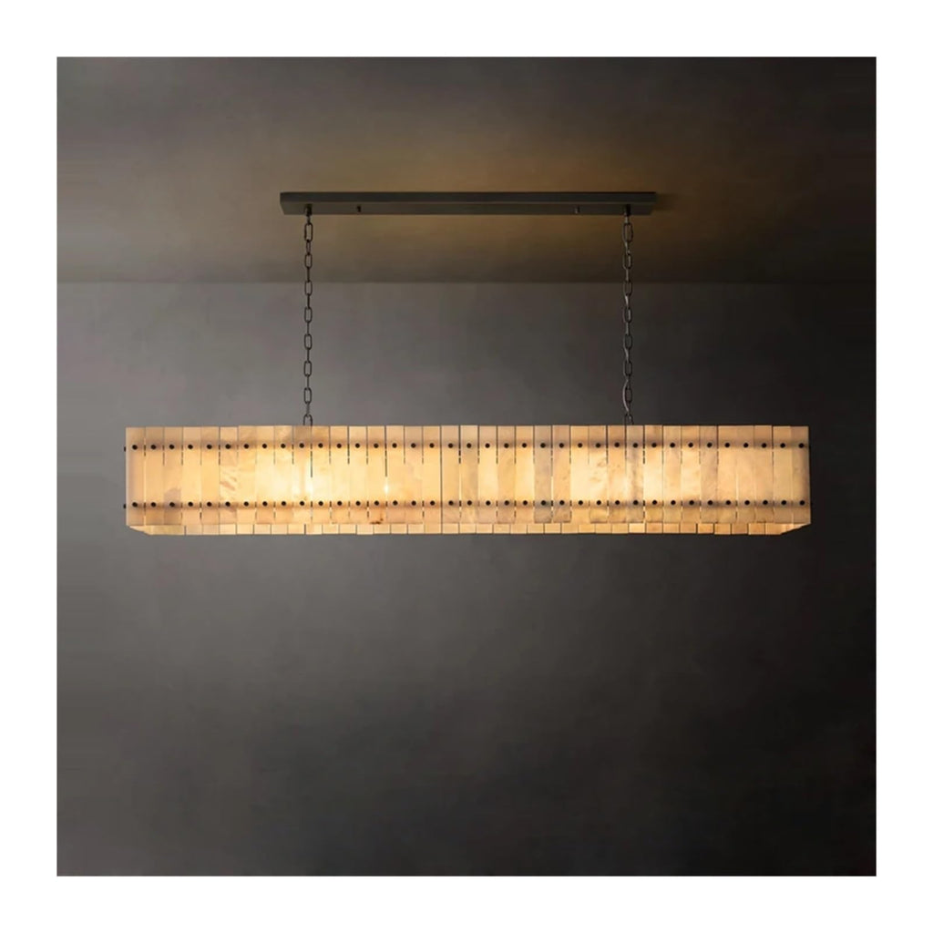 American Marble LED Chandelier Lighting Alabaster Hanging Lamps Lustre Suspension Luminaire Lampen for Dinning Room,Art