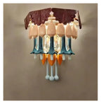 Oval Ceramic Chandelier, Vintage Art(Changeable D70cm Chandelier)