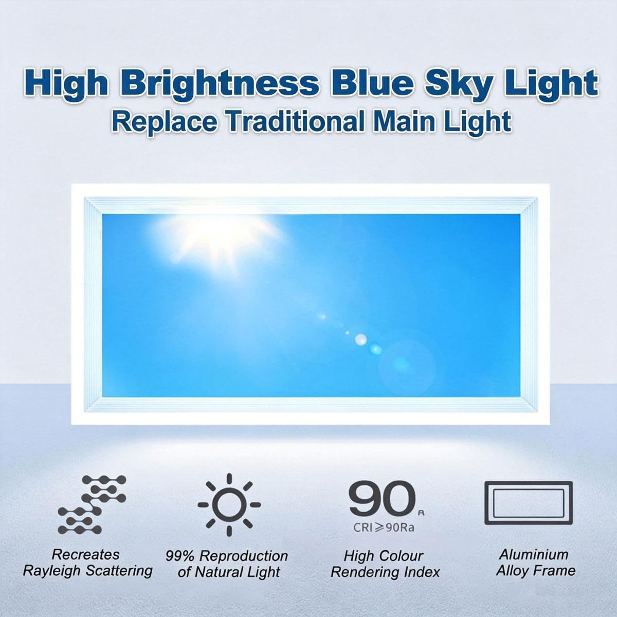 Adjustable Color Temperature LED Ceiling Light, Smart Sky Design, Versatile Lighting for Home, Office, and More