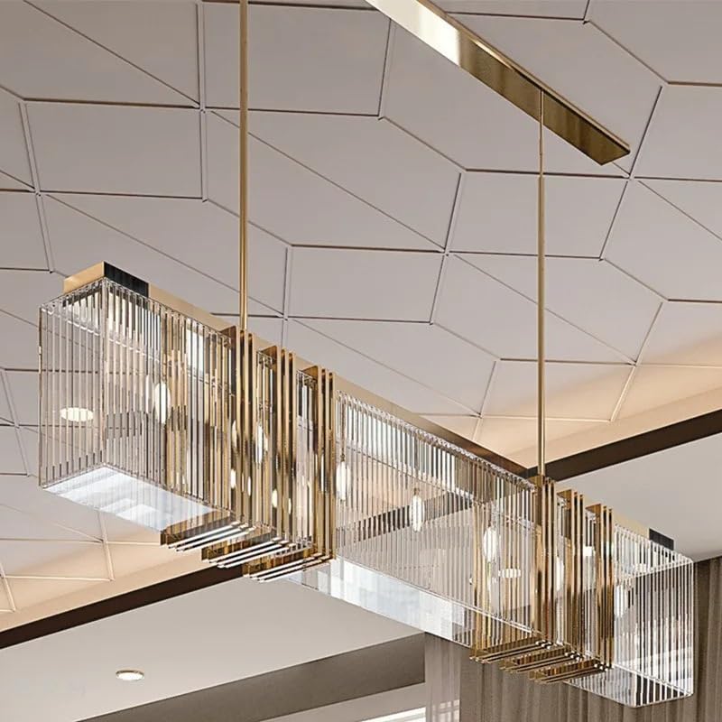 Ceiling Pendant Light, Modern Creative Crystal LED Chandelier for Living Rooms Bedroom Stairskitchens Designer Lighting Fixture Glossy Hanging(Cold White,L150cm Crystal Shade)