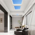 60x120cm Recessed Blue Sky Ceiling Lamp, Smart Adjustable Daylight Simulation Light, Natural Sky Effect Fixture for Home Commercial Use Embedded