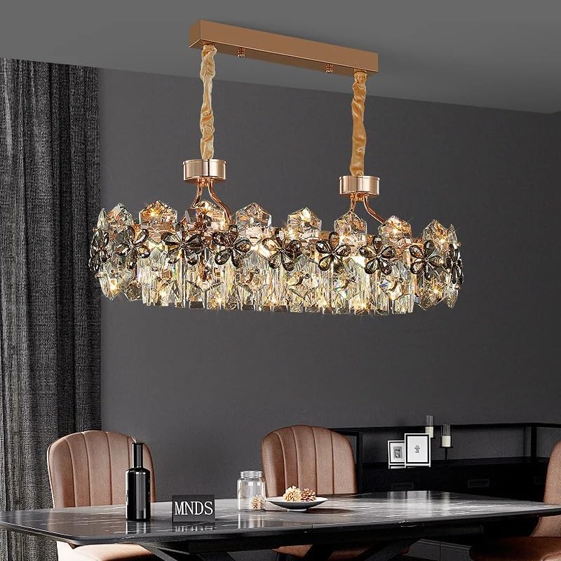 Pendant Lights, Modern Crystal Chandelier Living Room Home Decor Items Ceiling Led Light Decoration Lighting Lamps Pendant(Double Layer 78CM,Changeable)