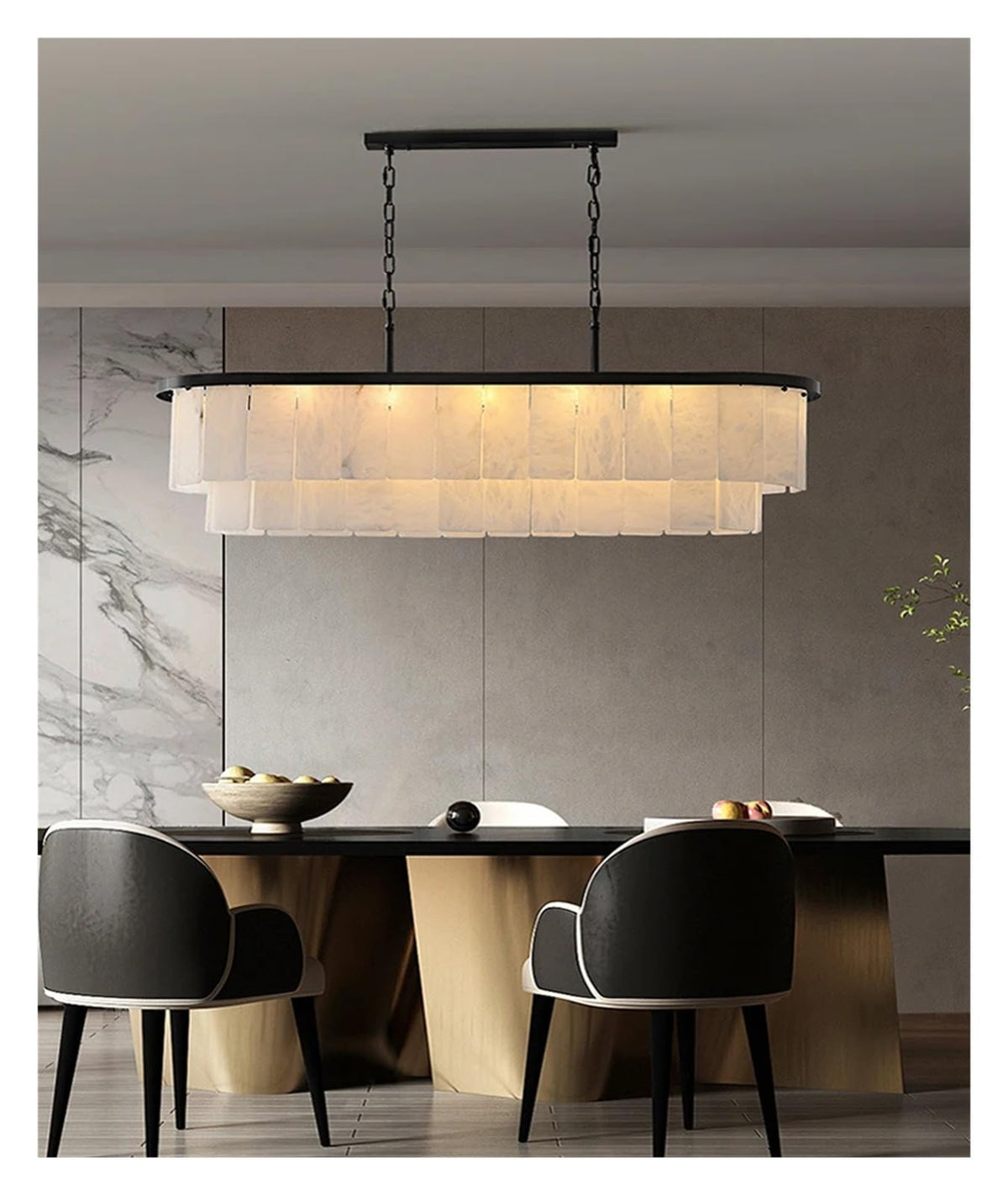 Marble Pieces 3-7 Layer LED Chandelier Hanging Lamp,Eye-catching