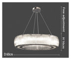 Modern Luxury LED Crystal Ceiling Pendant Lights Living Dining Room Lighting Decor Chandelier Lamp Indoor Fixture,Soft Light