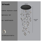 Multi Ring Spiral Suspended Fixture Round Canopy Hanging Decor ,Classic