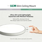 39W Smart LED Flush Mount Round Ceiling Light White