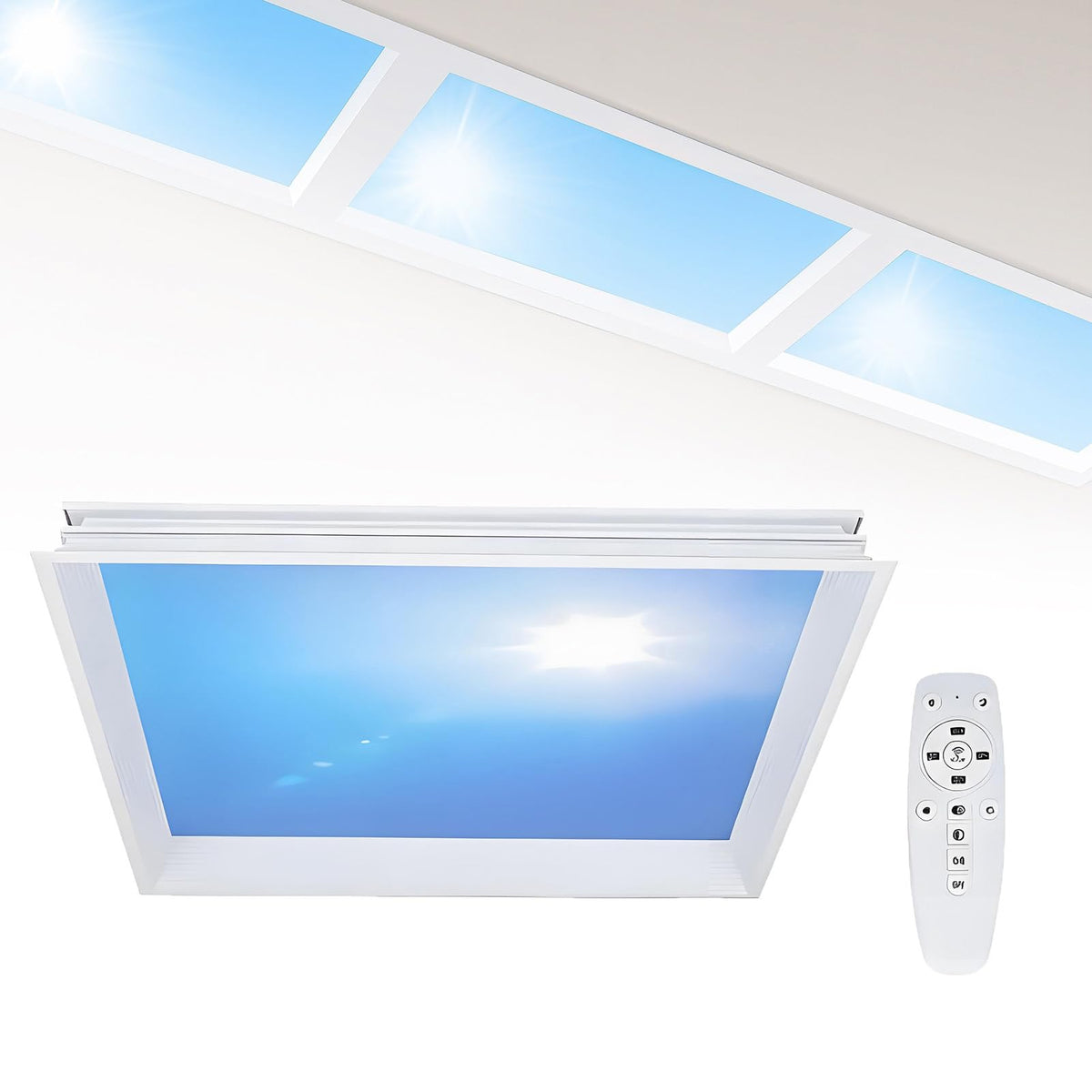 Artificial Skylight Panel Blue Sky Ceiling Light, Dimmable 30*120cm