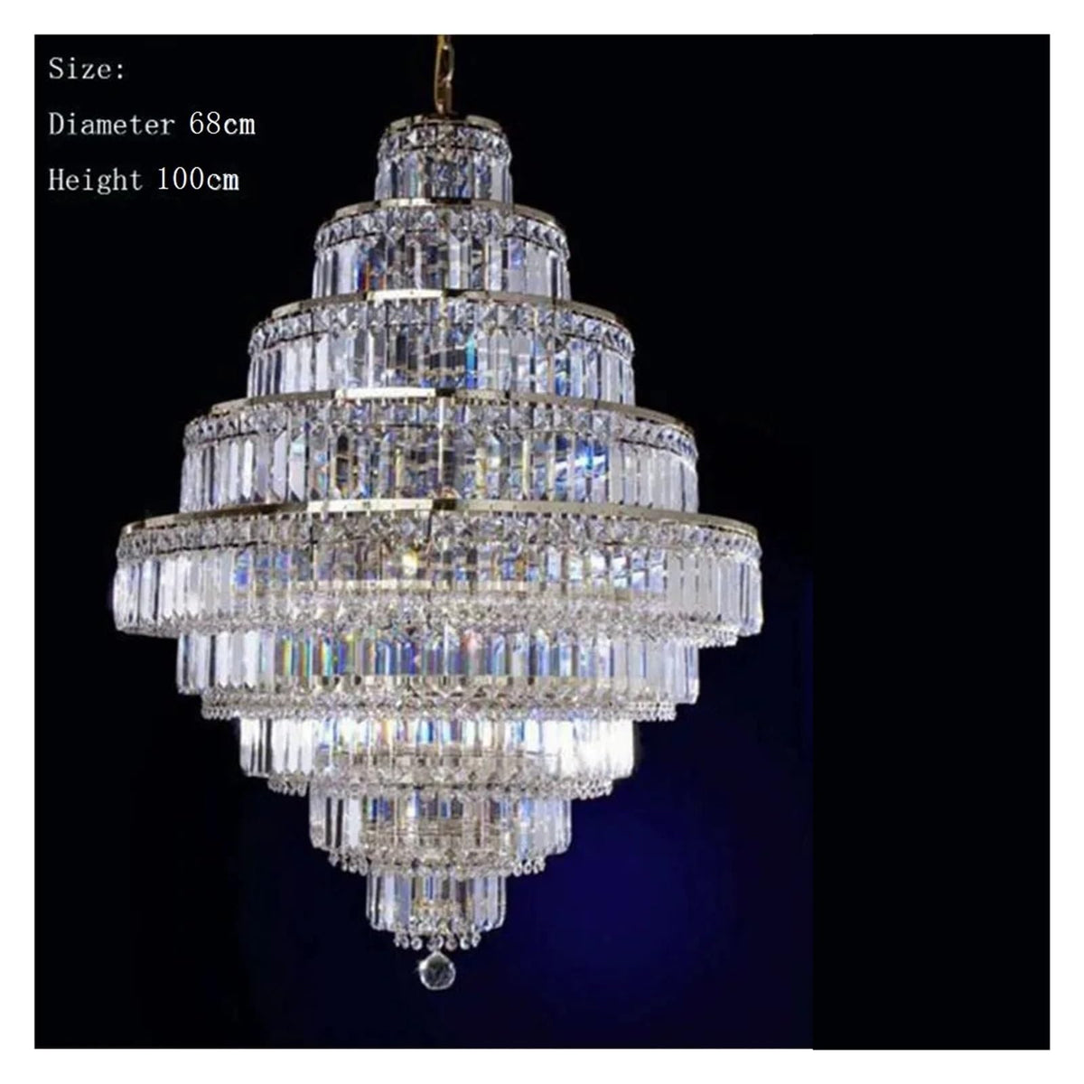 Modern K9 Crystal Led Chandeliers Light French Empire Gold Chrome Chandeliers Large Scale Lighting,for Home