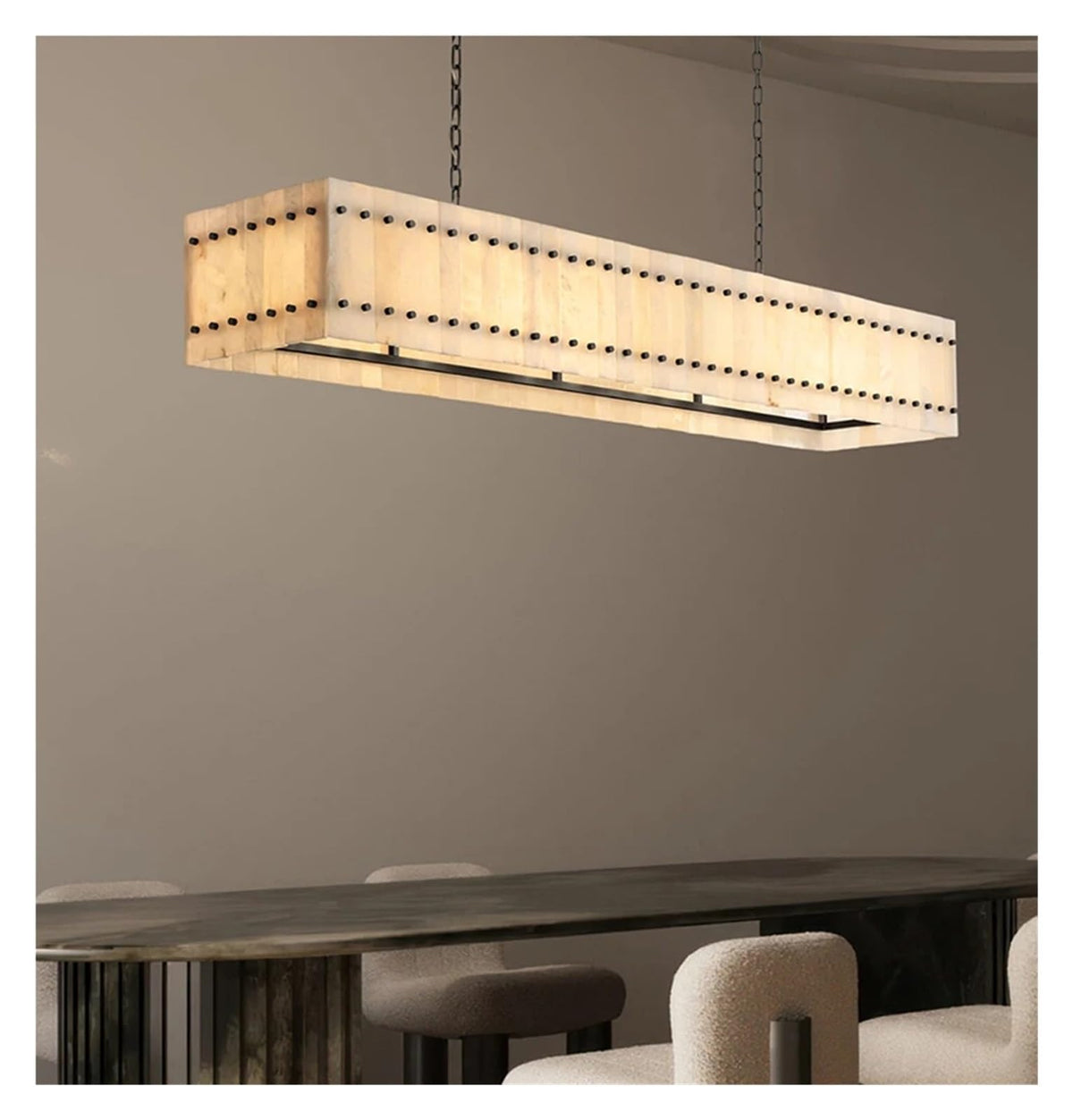 American Marble LED Chandelier Lighting Alabaster Hanging Lamps Lustre Suspension Luminaire Lampen for Dinning Room,Art