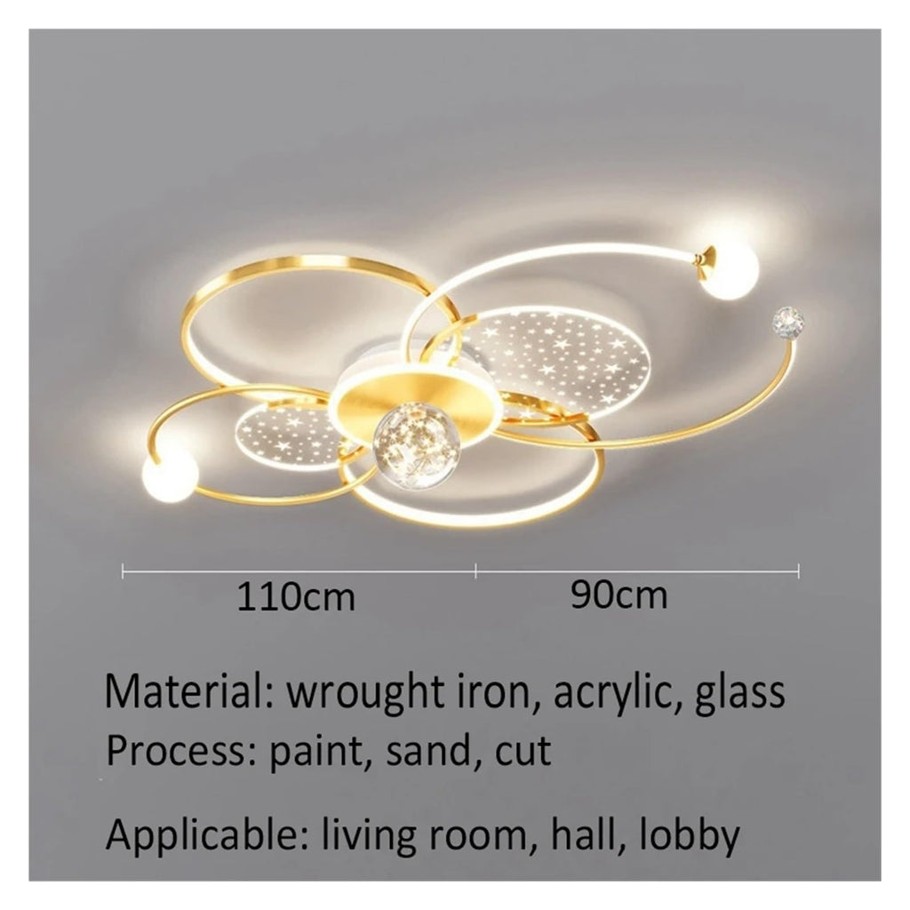 YUFENG , Modern Living Room Smart Indoor Decorative Light with Remote Control Stylish Minimalist Hall Ceiling Lamp
