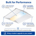 2x4 LED Troffer Light, LED Drop in Ceiling Light for Dropped Ceiling, 4000/5000/6000 Adjustable Lumens, 3500K/4000K/5000K Switchable Color Temperature, White (4 Pack)