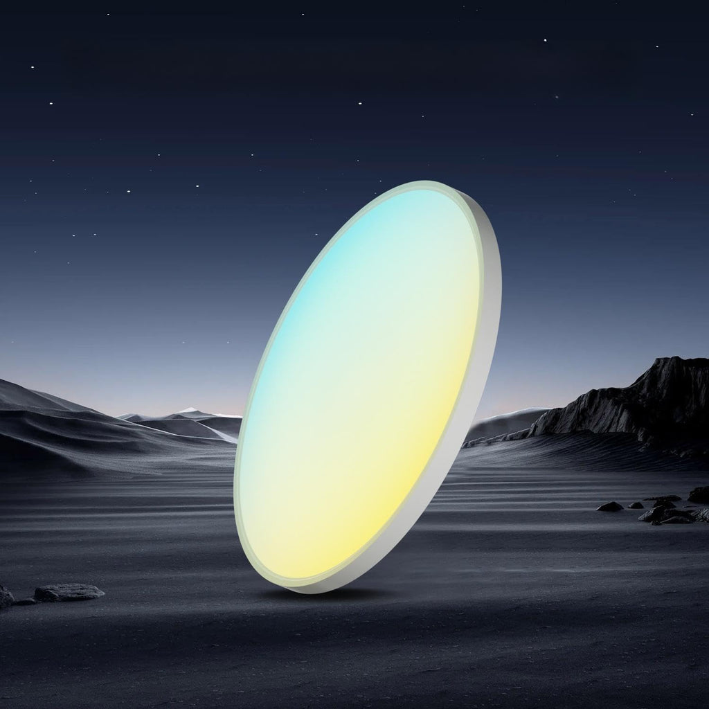25" Smart LED Ceiling Lights, 1-100% Brightness Dimmable, White