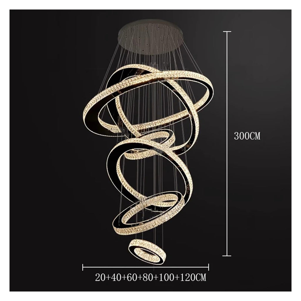 Modern Stair Chandelier Pendant Lights Indoor Lighting Ceiling Lamp Hanging Light Led Chandeliers for Living Room Indoor Lightin Contemporary