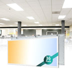 2x4 LED Flat Panel Light for Drop Ceiling 18 Pack 60W 6600LM ETL
