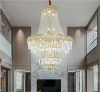 Villa Hollow Duplex Chandelier Crystal Hall Spiral Staircase Hotel Light