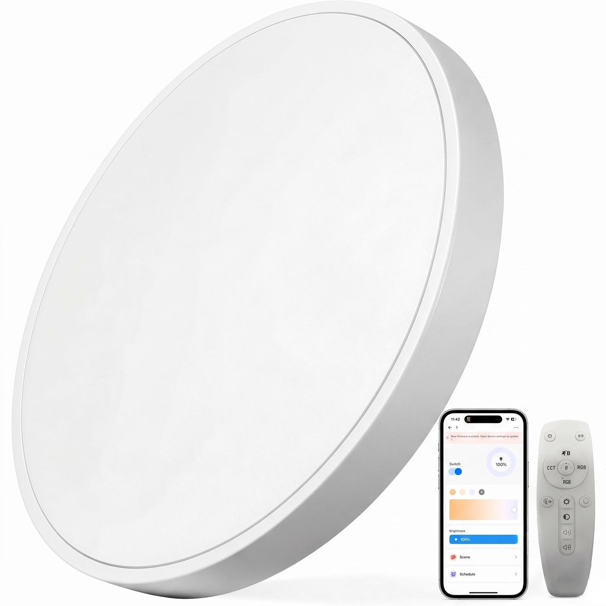 32 Inch Large LED Flush Mount Ceiling Light Fixture, Minimalist, Dimmable