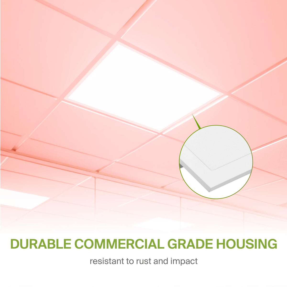 ASD 2x2 RGBW Smart LED Flat Panel Light, 3500K 4000K 5000K UL 2 Pack