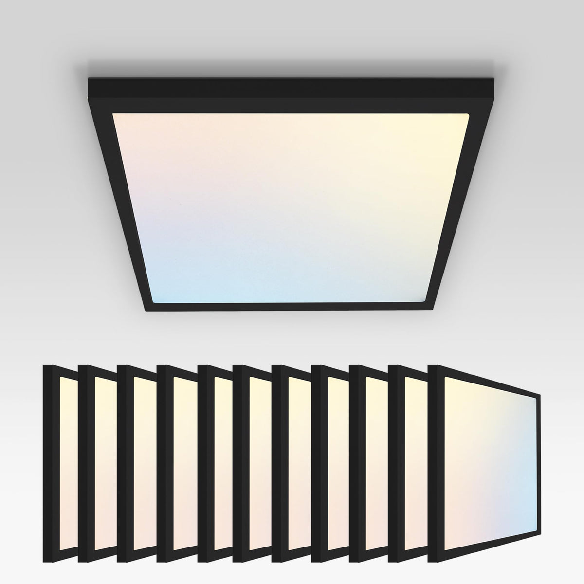 ASD 12" Square LED Flush Mount Ceiling Light 12-Pack | 5CCT | White
