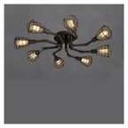 Vintage Iron Light Water Pipe Ceiling Light Fixture Creative Retro Nostalgia Light,Foyer
