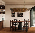 Chandelier, Classic Long Large Glass Chandelier Lighting Home Decoration Living Room Lustres(Dimmable,L140cm)