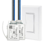 2 Fixture Battery-Free Wireless Light Switch Kit - Light Almond