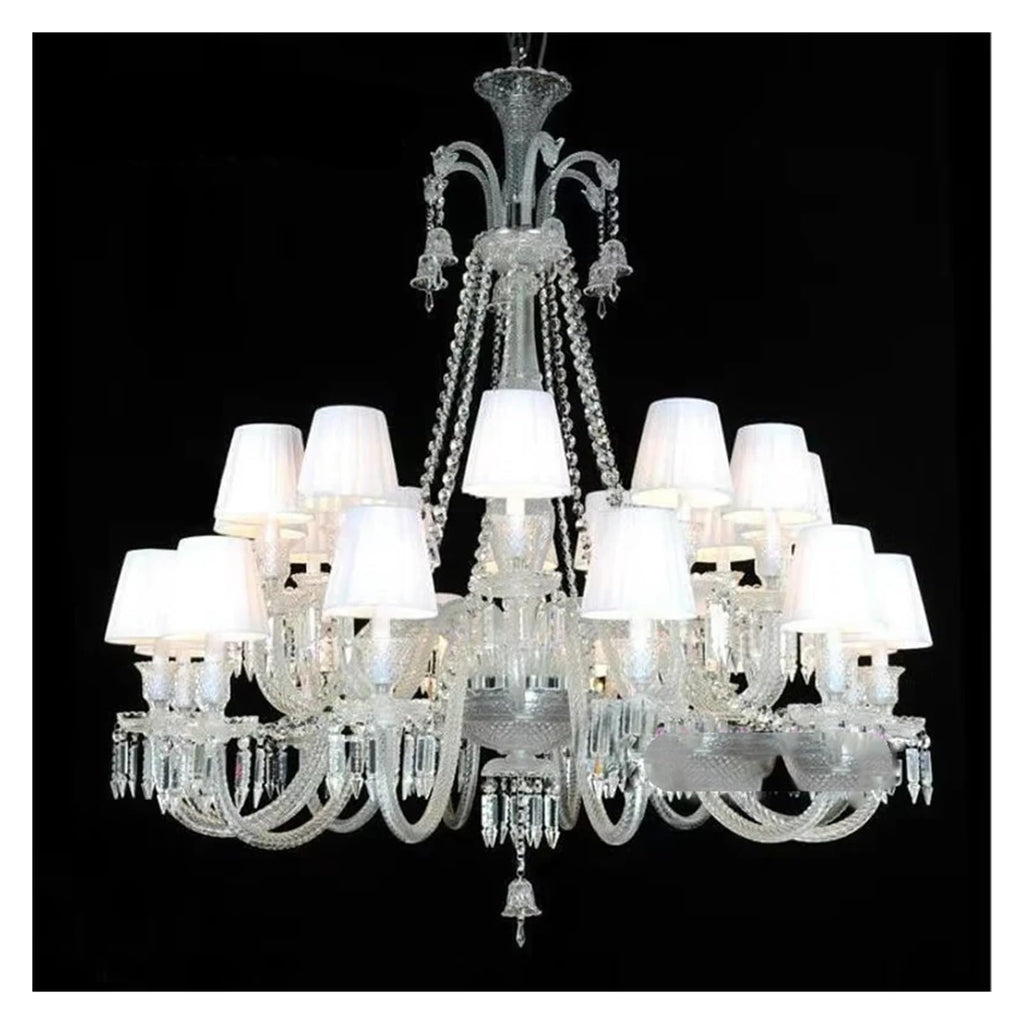 Modern Large Crystal Chandelier Lighting for Dining Room Black Chandelier Home Contemporary Pendant Lamp Living Room LED Lights Contemporary