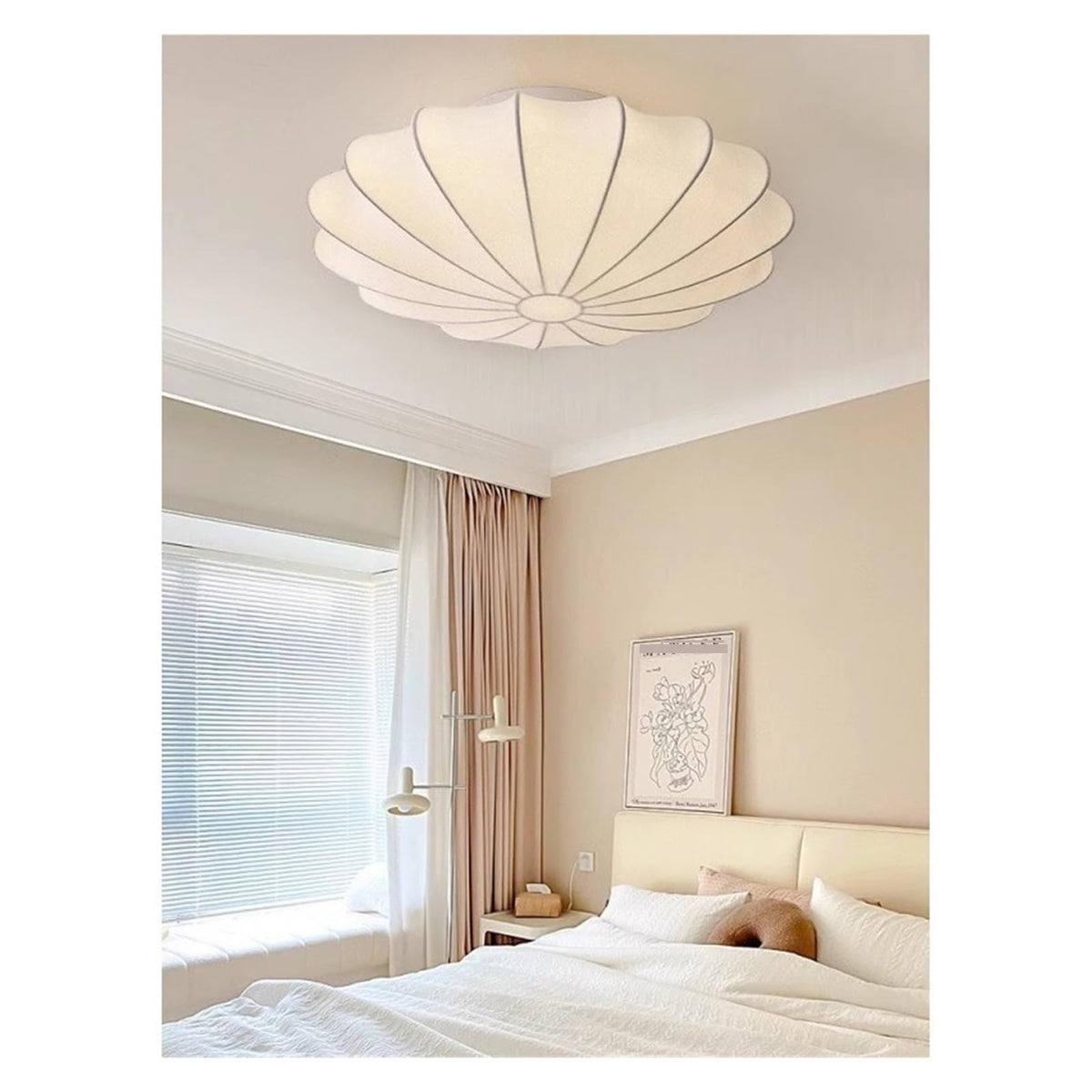 Modern Nordic Silk E27 Led Ceiling Light Lustre Fixtures