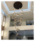 Multi Ring Spiral Suspended Fixture Round Canopy Hanging Decor ,Classic