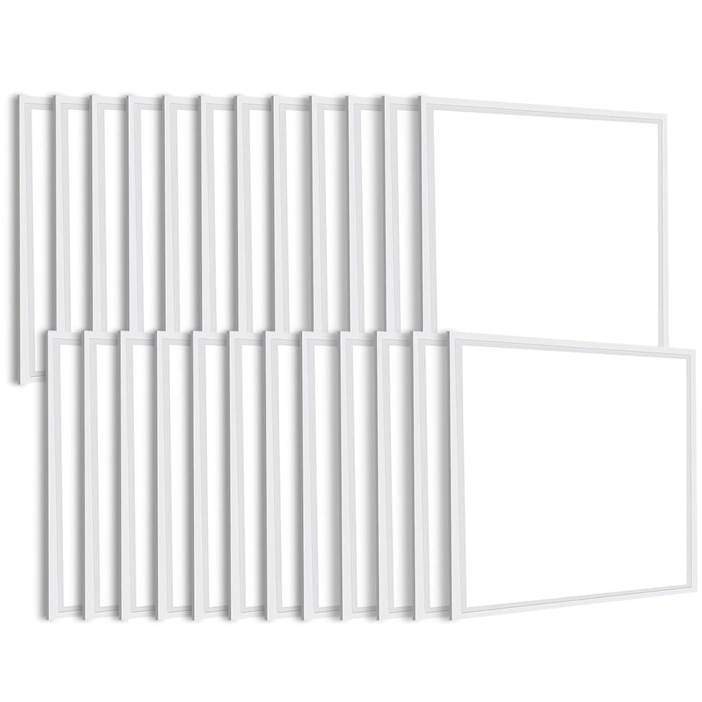12 Pack 2x4 LED Flat Panel Light,7800LM Fixed 5000K Daylight White Recessed Troffer,0-10V Dimmable 2x4FT Drop Ceiling Light,ETL Listed Commercial Fixture for Office,Shop,Supermarket,School 110-277V AC