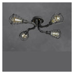 Vintage Iron Light Water Pipe Ceiling Light Fixture Creative Retro Nostalgia Light,Foyer