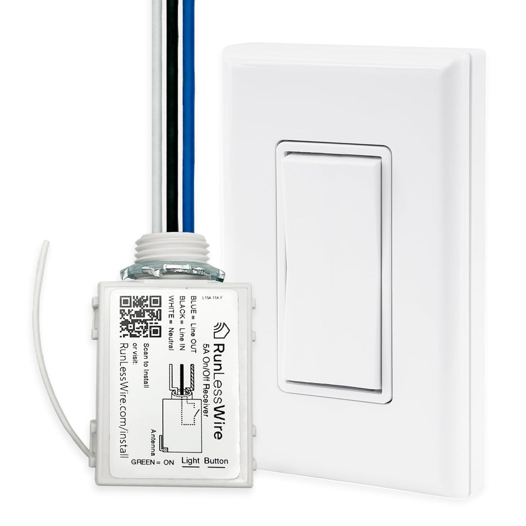 2 Fixture Battery-Free Wireless Light Switch Kit - Light Almond
