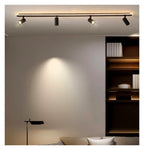 120-200cm Nordic Modern Minimalism Bedroom Spotlight Ceiling Lights Smart Led Lamps for Living Room Indoor Lighting Lamps Balcony Lamps Minimalist Design(Cold White No Remote,Black Length 200cm)