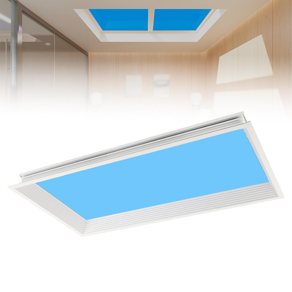 Artificial Skylight LED Ceiling Lamp,3000-6000K Dimmable Embedded-62*122cm
