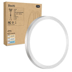 8PACK LED Flush Mount Ceiling Light Fixture, 3000K-4000K-6500K & 150W Equivalent Modern Kitchen Recessed Ceiling Lamp 24W 3200Lm 12Inch Closet Round Surface for Bathroom Laundry Bedroom Hallway