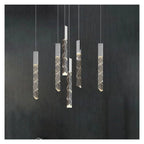 Modern Luxury Linear Crystal Pendant Light Multi-Drop Faceted Crystal Chandelier,Household