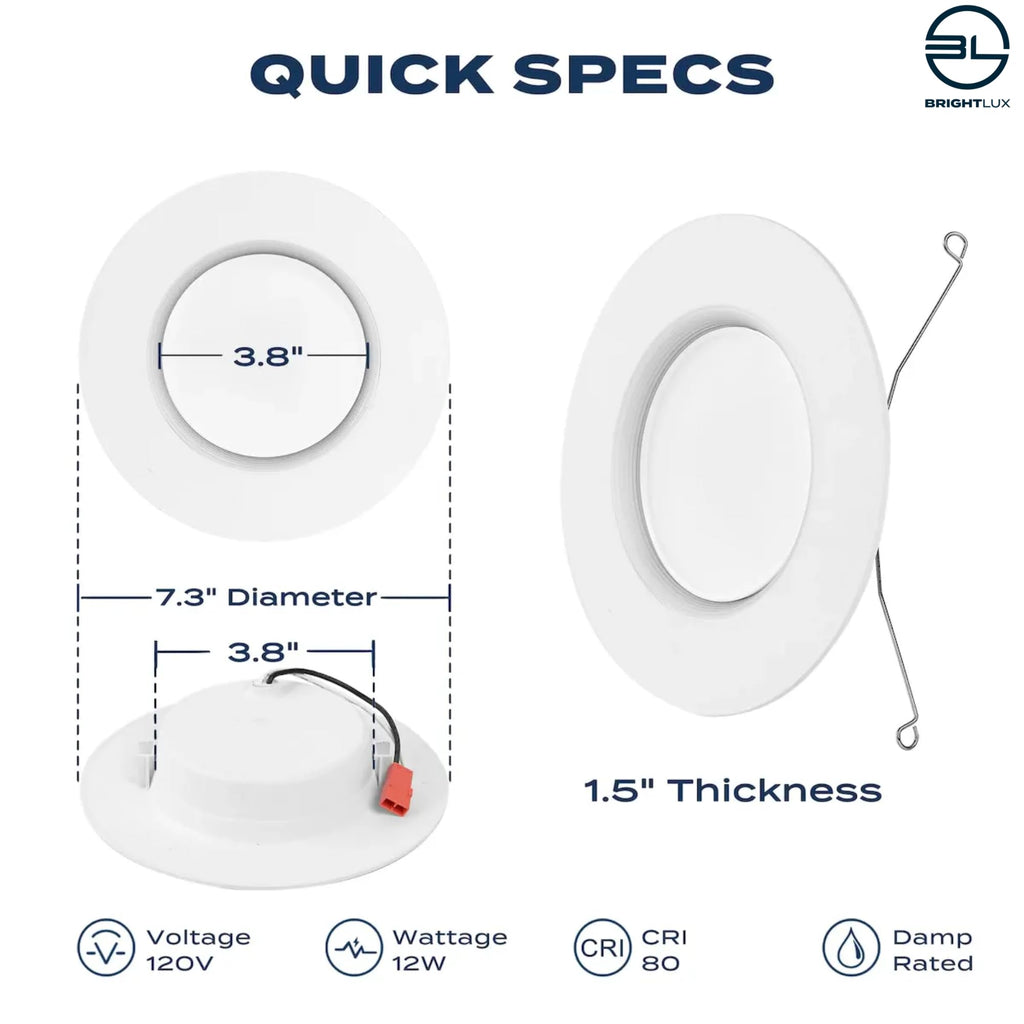 Works with Alexa and Google Home, 6 in. Smart Color Changing Nightlight Downlight 6 Pack, 12W LED Recessed Ceiling Light, App Control, 1000 Lumens, Damp Rated, BL-SNDL-CC-6IN-6PK (12 Pack)