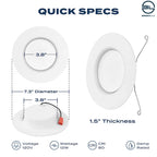 Works with Alexa and Google Home, 6 in. Smart Color Changing Nightlight Downlight 6 Pack, 12W LED Recessed Ceiling Light, App Control, 1000 Lumens, Damp Rated, BL-SNDL-CC-6IN-6PK (12 Pack)