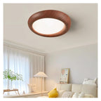 - LED Ceiling Light Wooden Acrylic Resistant to Blue Light Log Color Lamps Bedroom Study Hallway Decorative Fixture,Pendant