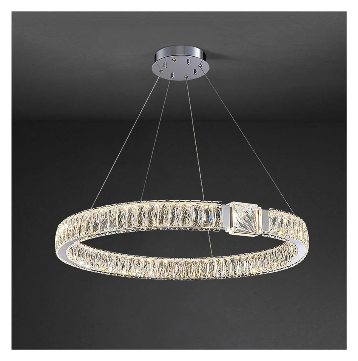 Oval Magic Ring Dimmable LED Chandelier Lighting Hanging Lamps Suspension Luminaire Lampen for Dinning Table Versatile Use
