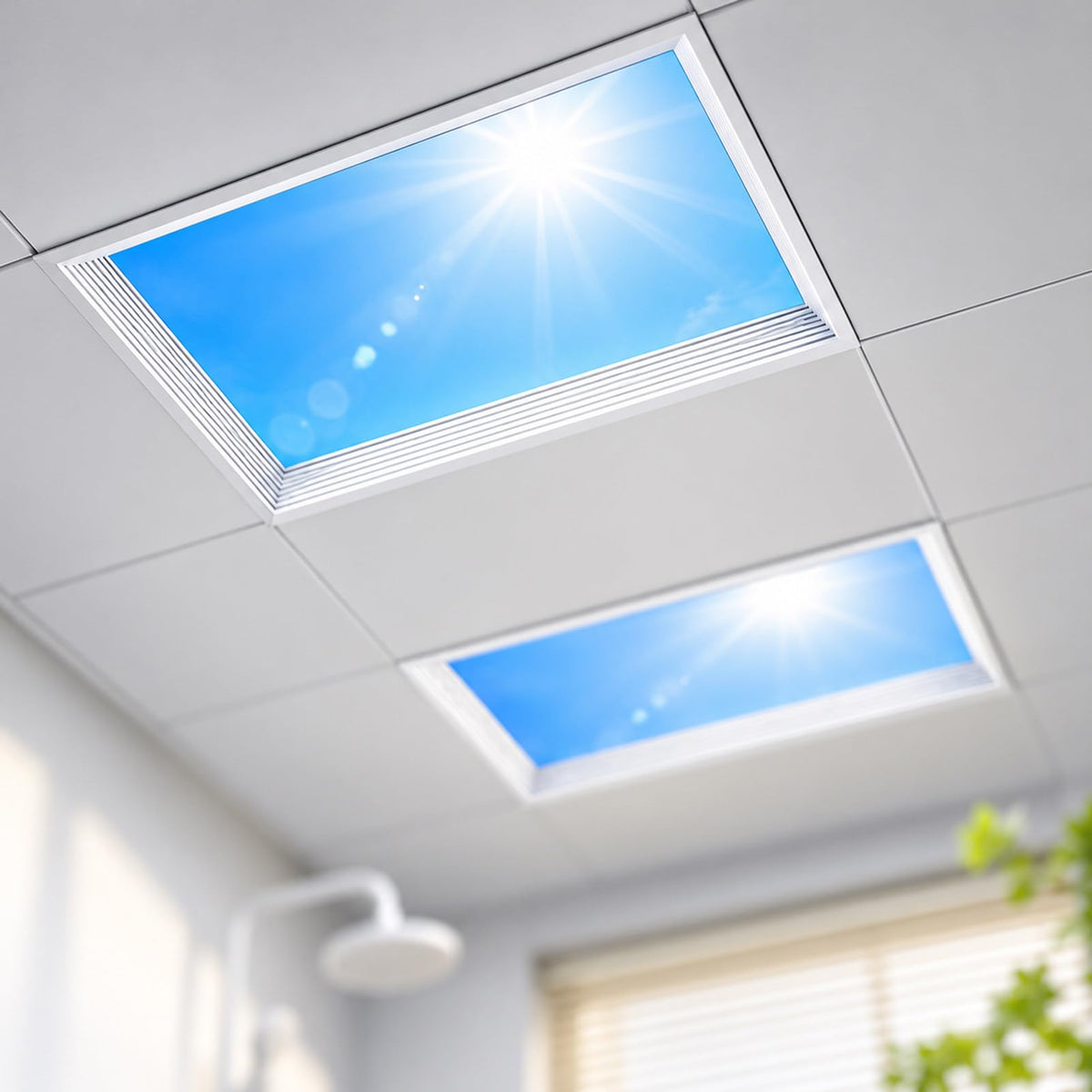 Artificial Blue Skylight, App Control Smart Ceiling Light 60*120cm
