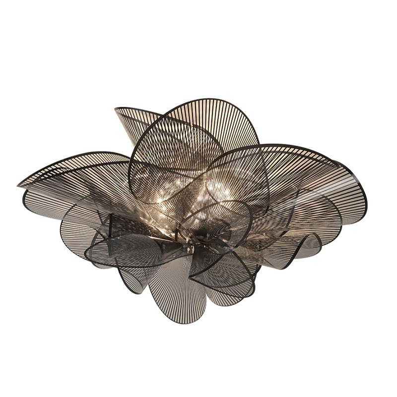 Acrylic Petal Shape Ceiling Lamps Nordic Creative Flush Mount Lighting LED Light Source Three Color Dimmable for Living Room Dining Study Bedroom