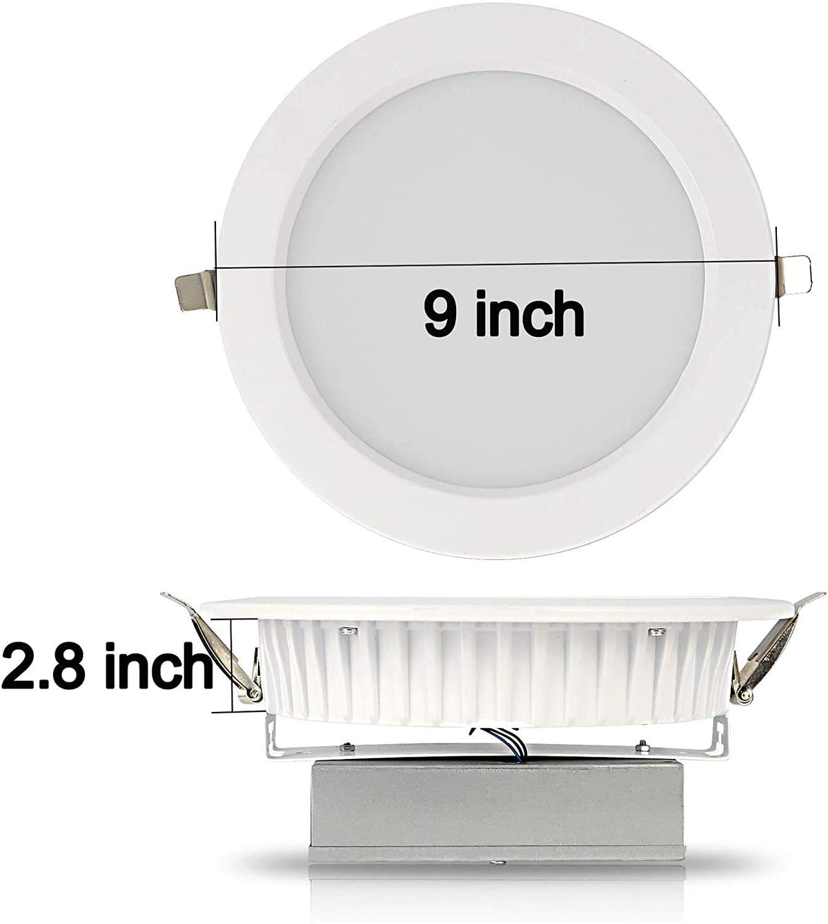 10 Pack LED 8-Inch Commercial-Grade Recessed Lighting Fixture 8 Inch Commercial Downlight 24W 30/40/50K Changeable Dimmable, 100-277V Hardwired Downlight, Indoor Ceiling Light, ETL