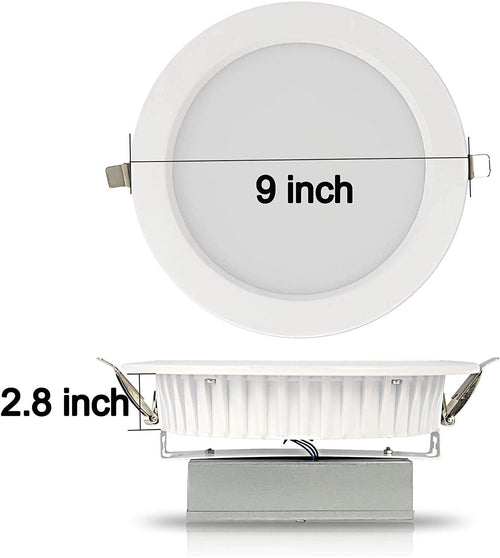 10 Pack LED 8-Inch Commercial-Grade Recessed Lighting Fixture 8 Inch Commercial Downlight 24W 30/40/50K Changeable Dimmable, 100-277V Hardwired Downlight, Indoor Ceiling Light, ETL